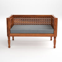 Drivor Solid Sheesham Wooden 7 Seater Sofa Set (Honey Finish)
