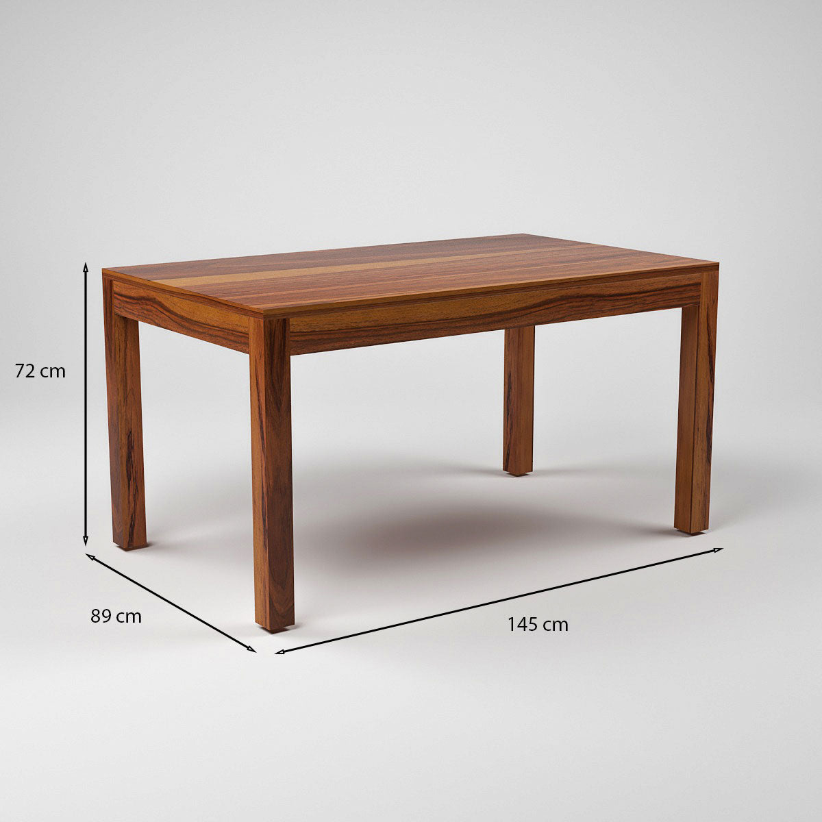 Solvian Sheesham Wood Dining Set 6 Seater With Bench (Honey Finish)