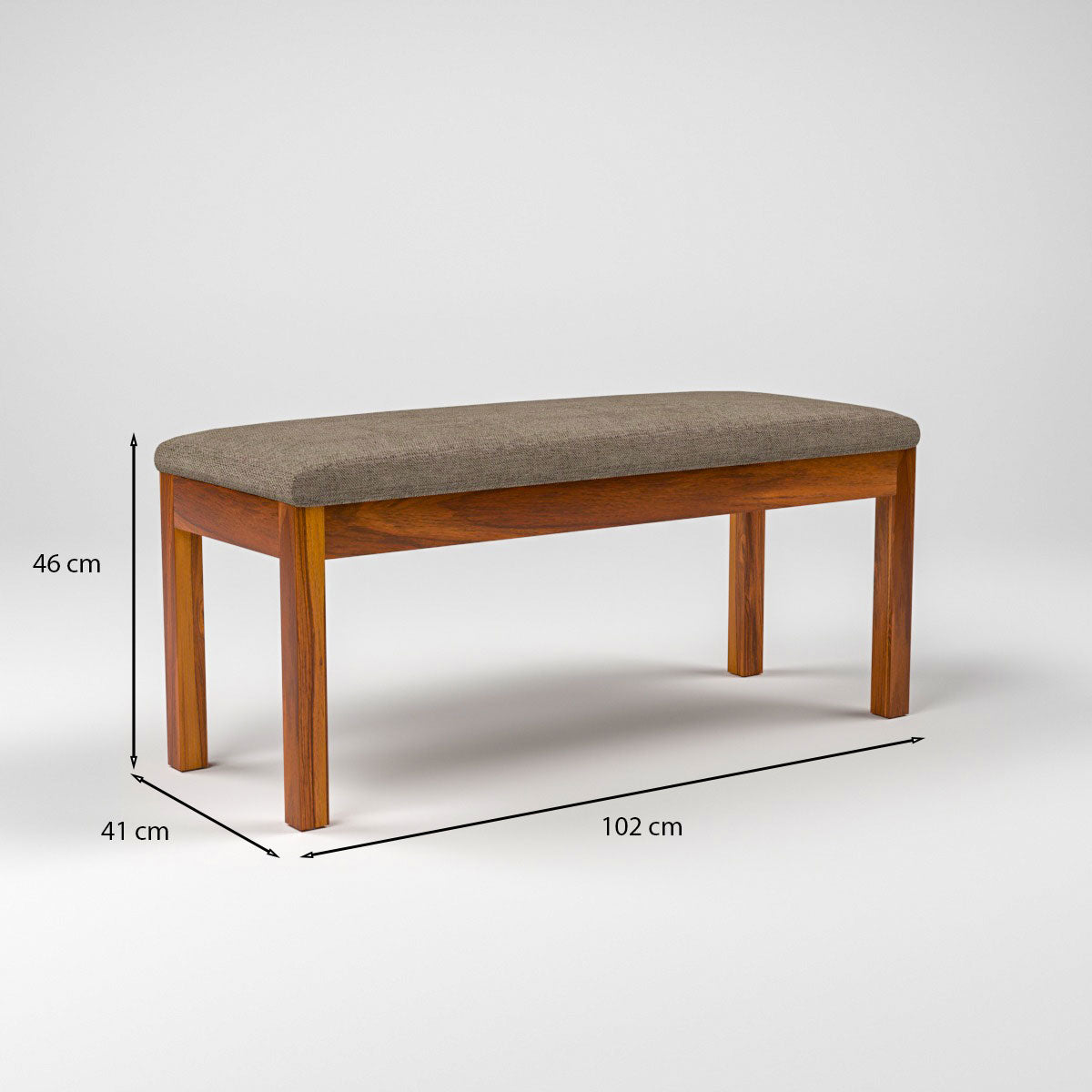 Zephora Sheesham Wood Dining Set 6 Seater With Bench (Honey Finish)