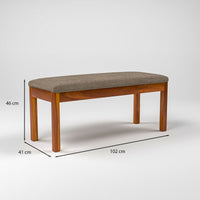 Zephora Sheesham Wood Dining Set 6 Seater With Bench (Honey Finish)