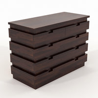 Pivra Solid Sheesham Wood Sideboard and Cabinets (Walnut Finish)