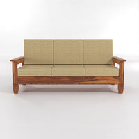 Trivralionel 6  Seater Solid Sheesham Wood Sofa Set 3+2+1 (Honey Finish)