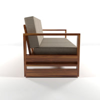 Nivora Sheesham Wooden 3 Seater Sofa Set (Honey Finish)