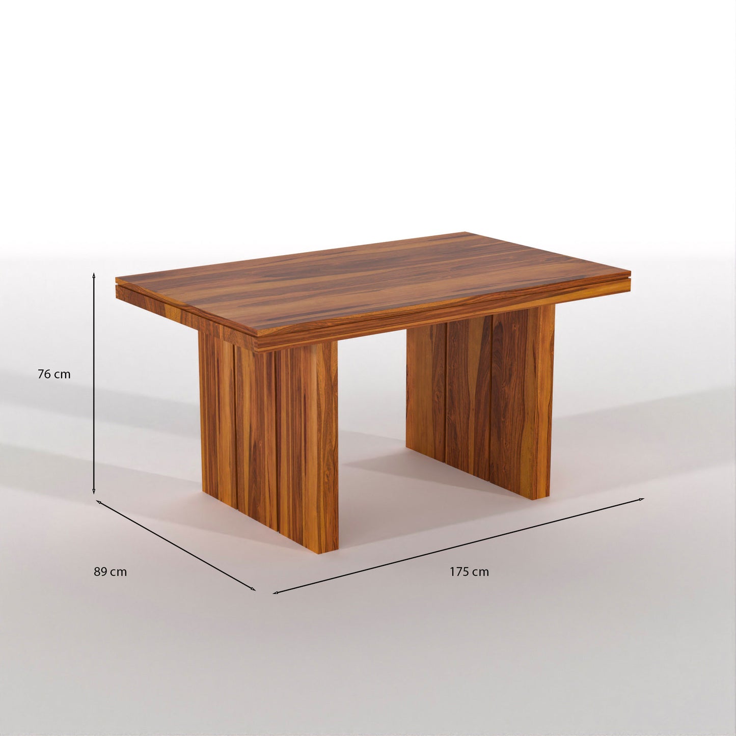 Zephora Hollo Sheesham Wood Dining Set 6 Seater (Honey Finish)