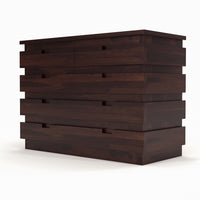 Pivra Solid Sheesham Wood Sideboard and Cabinets (Walnut Finish)