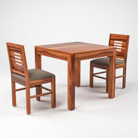 Solvian Sheesham Wood Dining Set 2 Seater (Honey Finish)