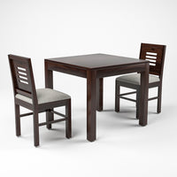 Solvian Sheesham Wood Dining Set 2 Seater (Walnut Finish)