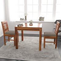 Solvian Sheesham Wood Dining Set 2 Seater (Honey Finish)