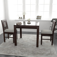 Solvian Sheesham Wood Dining Set 2 Seater (Walnut Finish)