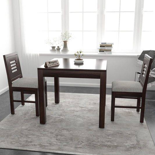 Solvian Sheesham Wood Dining Set 2 Seater (Walnut Finish)