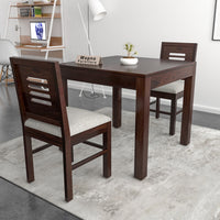 Solvian Sheesham Wood Dining Set 2 Seater (Walnut Finish)