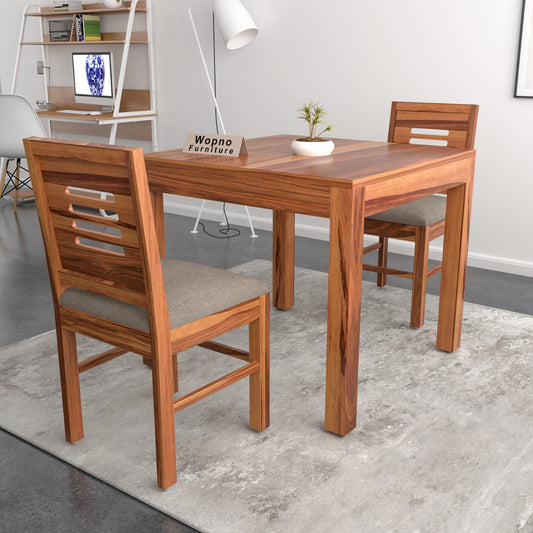 Solvian Sheesham Wood Dining Set 2 Seater (Honey Finish)