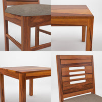 Solvian Sheesham Wood Dining Set 2 Seater (Honey Finish)