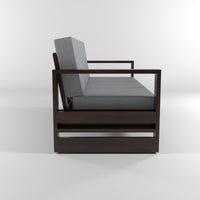 Nivora Sheesham Wooden 3 Seater Sofa Set (Walnut Finish)