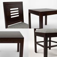 Solvian Sheesham Wood Dining Set 4 Seater 34x34x30 (Walnut Finish)