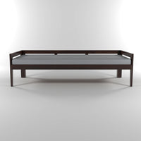Tivra Solid Sheesham Wood Diwan Bed (Walnut Finish )