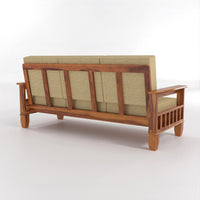 Trivralionel 6  Seater Solid Sheesham Wood Sofa Set 3+3 (Honey Finish)