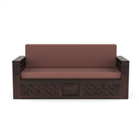 Orvan Solid  Sheesham Wooden 3 Seater diamond Sofa Cum Bed  (Walnut ,Finish )