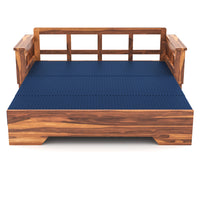 Deyric Solid  Sheesham Wooden 3 Seater Sofa Cum Bed  (Honey, Finish)
