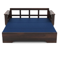Deyric  Solid Sheesham Wooden 3 Seater Sofa Cum Bed  (Walnut , Finish)