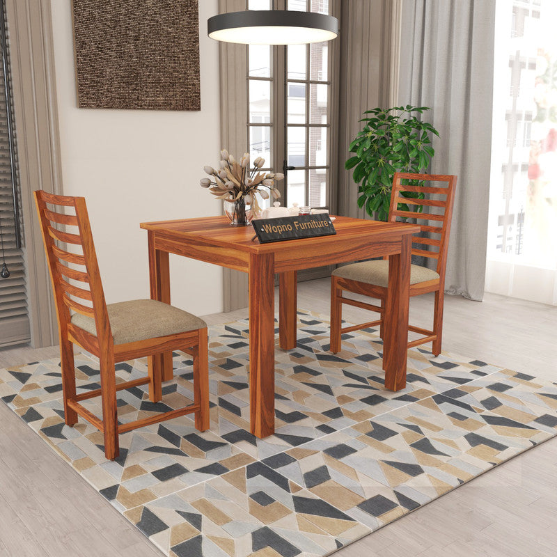 Lorveth Sheesham Wood Dining Set 2 Seater (Honey Finish)