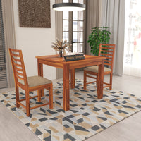 Lorveth Sheesham Wood Dining Set 2 Seater (Honey Finish)