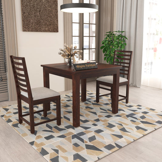 Lorveth Sheesham Wood Dining Set 2 Seater (Walnut Finish)