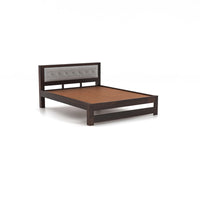 Qutreaar Sheesham Wood Queen Size Bed Without Storage (Walnut Finish)