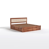 Voilmieth Sheesham Wood King Size Bed With Storage (Honey Finish)