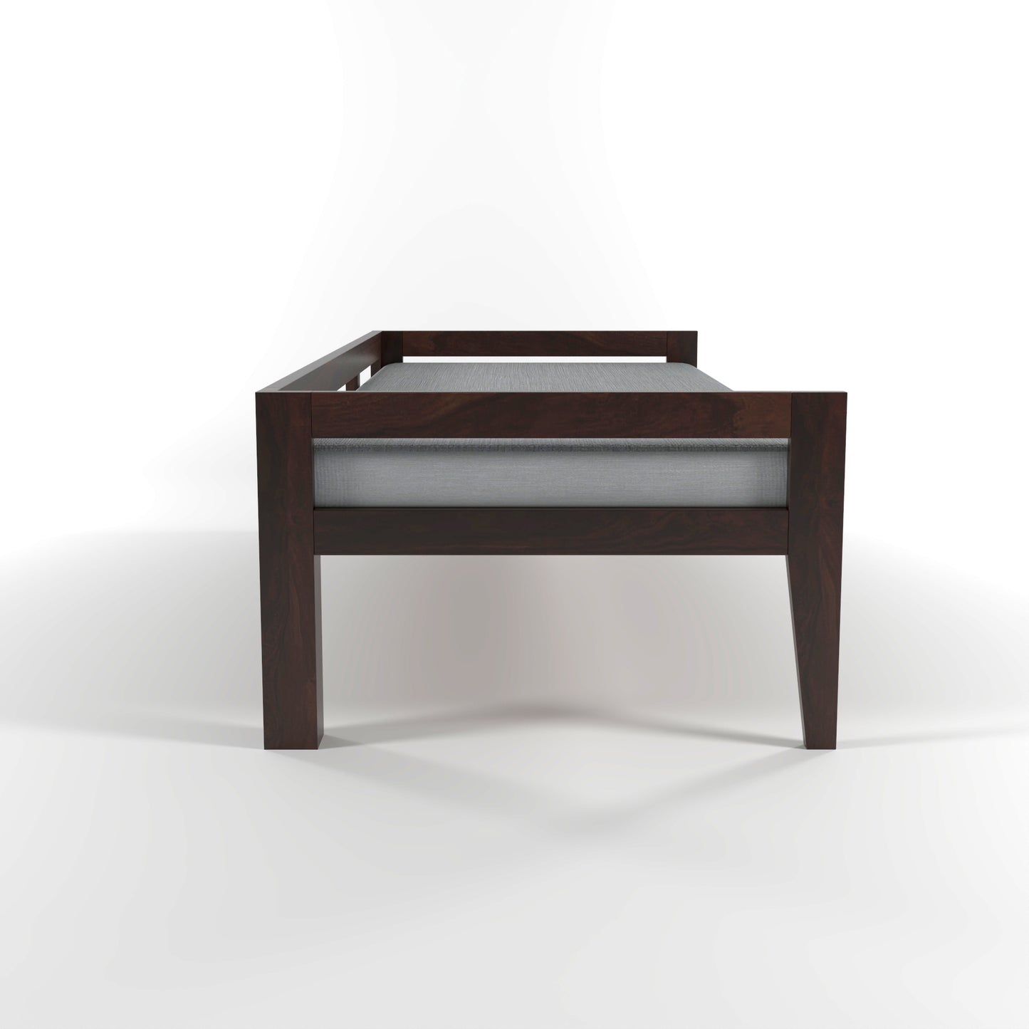 Tivra Solid Sheesham Wood Diwan Bed (Walnut Finish )