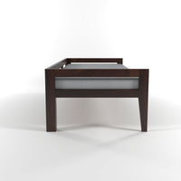 Tivra Solid Sheesham Wood Diwan Bed (Walnut Finish )