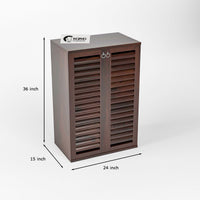 Aurvin Solid Sheesham Wood Shoe Rack  (Walnut Finish)
