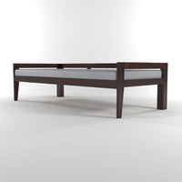 Tivra Solid Sheesham Wood Diwan Bed (Walnut Finish )