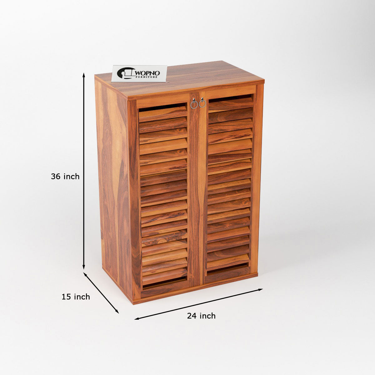Aurvin Solid Sheesham Wood Shoe Rack  (Honey Finish)