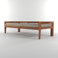 Tivra Solid Sheesham Wood Diwan Bed (Honey Finish )