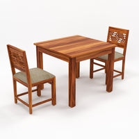 Morvex Sheesham Wood Dining Set 2 Seater (Honey Finish)