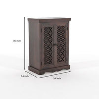 Pivra Solid Sheesham Wood Sideboard and Cabinets (Walnut  Finish)