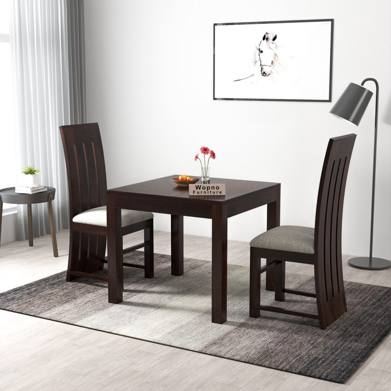Zephora Sheesham Wood Dining Set 2 Seater (Walnut Finish)