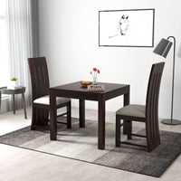 Zephora Sheesham Wood Dining Set 2 Seater (Walnut Finish)