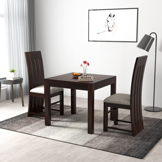 Zephora Sheesham Wood Dining Set 2 Seater (Walnut Finish)