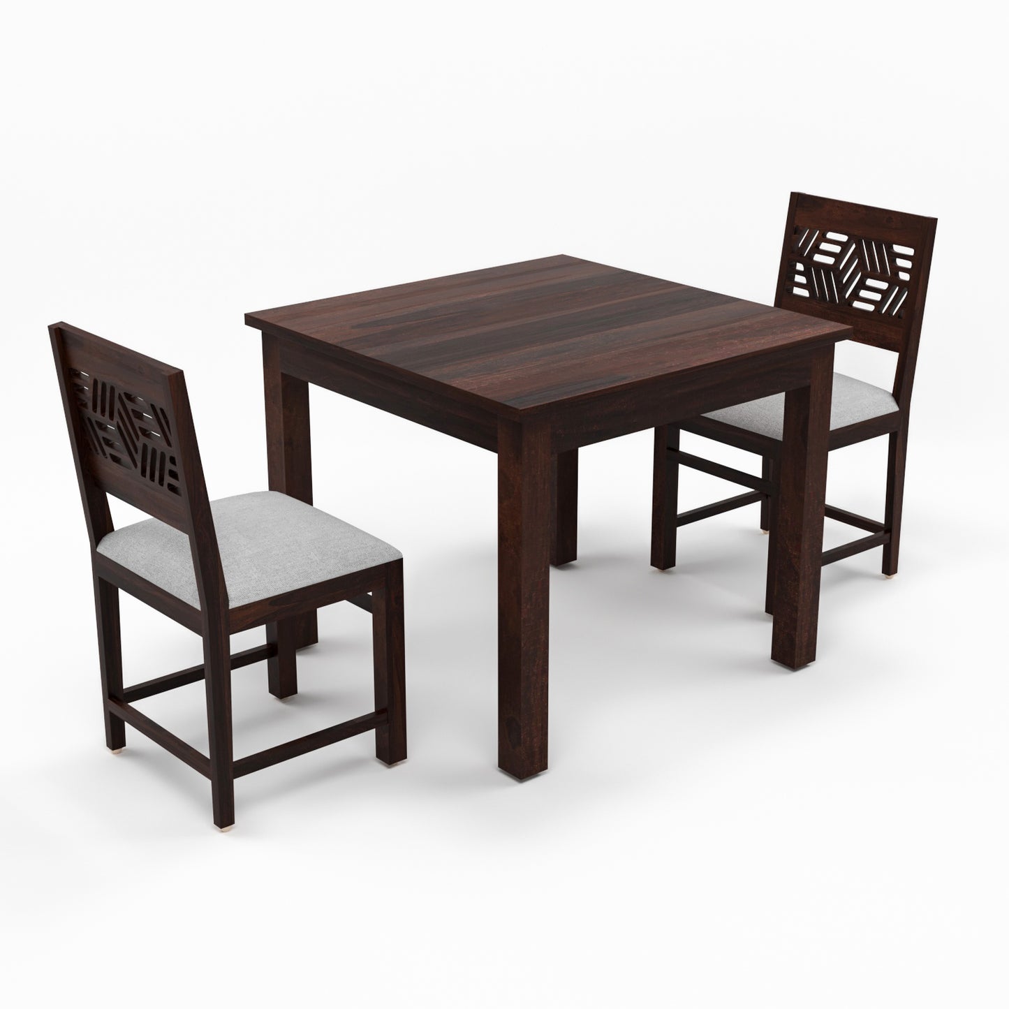 Morvex Sheesham Wood Dining Set 2 Seater (Walnut Finish)