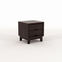 Jeyvalin Solid Sheesham Wood Bedside Table (Walnut Finish)