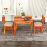 Morvex Sheesham Wood Dining Set 2 Seater (Honey Finish)