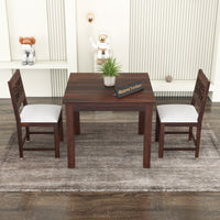 Morvex Sheesham Wood Dining Set 2 Seater (Walnut Finish)