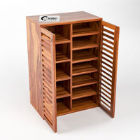 Aurvin Solid Sheesham Wood Shoe Rack  (Honey Finish)