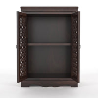 Pivra Solid Sheesham Wood Sideboard and Cabinets (Walnut  Finish)