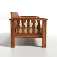 Raiden 5 Seater Solid Wood Sofa (Honey Finish)