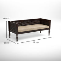 Drivor Solid Sheesham Wooden 7 Seater Sofa Set (Walnut Finish)