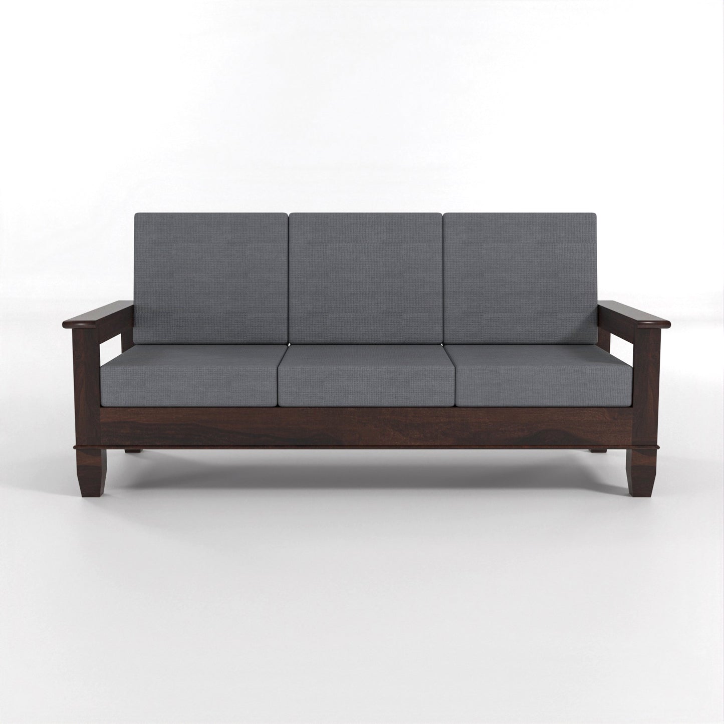 Trivralionel 6  Seater Solid Sheesham Wood Sofa Set 3+3 (Walnut Finish)