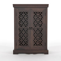 Pivra Solid Sheesham Wood Sideboard and Cabinets (Walnut  Finish)